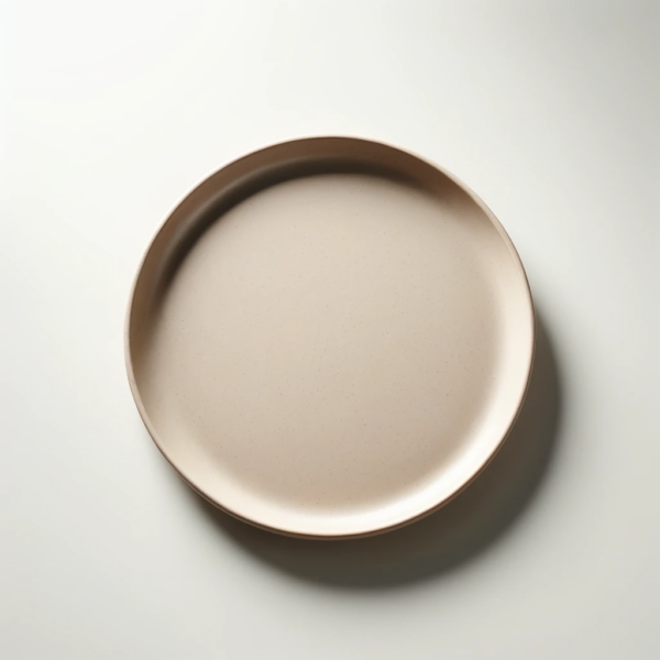 Handmade Ceramic Dinner Plate in Soft Gray with Minimalist Design