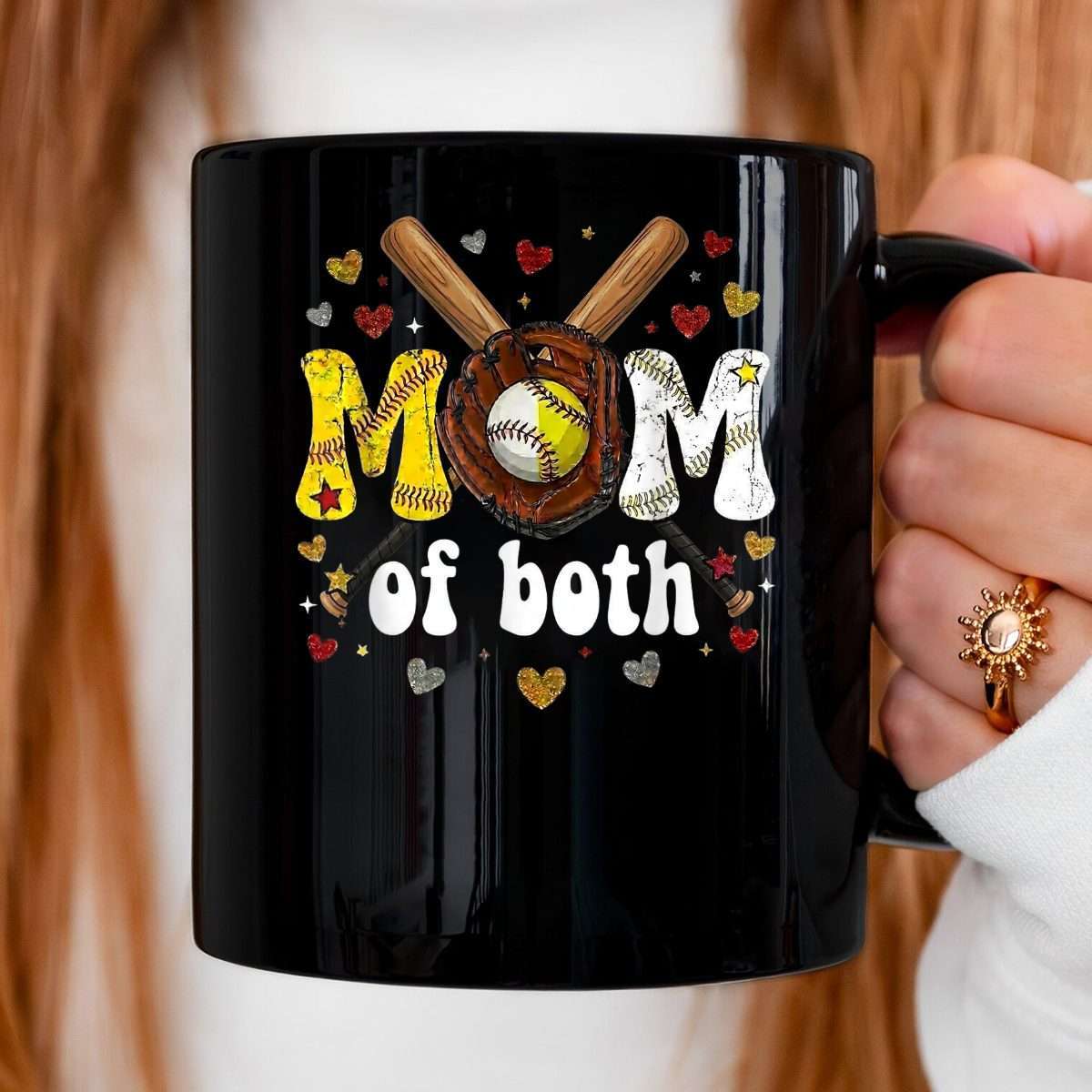 Mom of Both Game Day Baseball Softball Mother's Day 2026 Mug