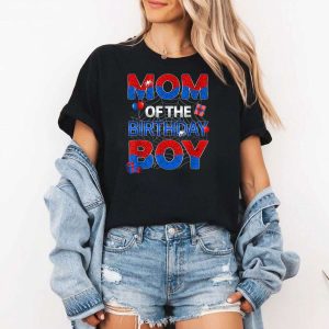 Mom of The Birthday Boy Spider Web Party Matching Family Shirt k7xym6