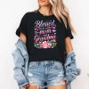 Mother s Day Blessed to Be Called Mom and Grandma Flowers T Shirt ncfopb