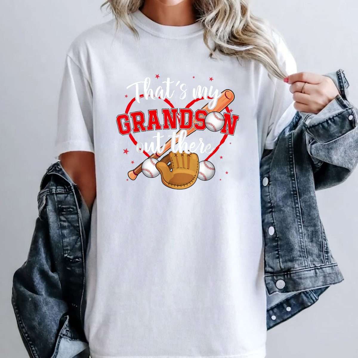 That's My Grandson Out There Baseball Grandma Mother's Day T-Shirt
