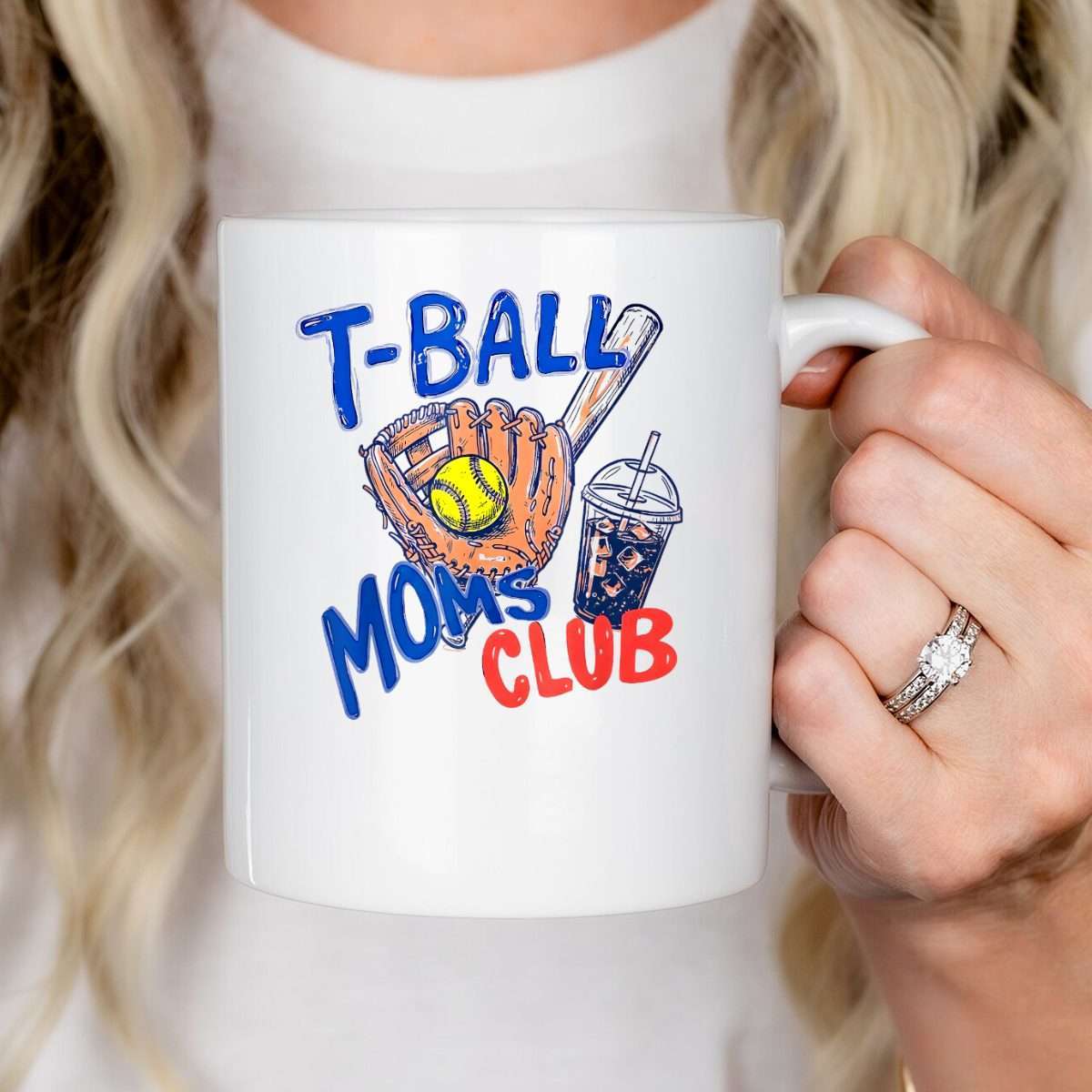 Vintage Tball Mom Softball T-Ball Mama Mothers Day Mom Life Mug